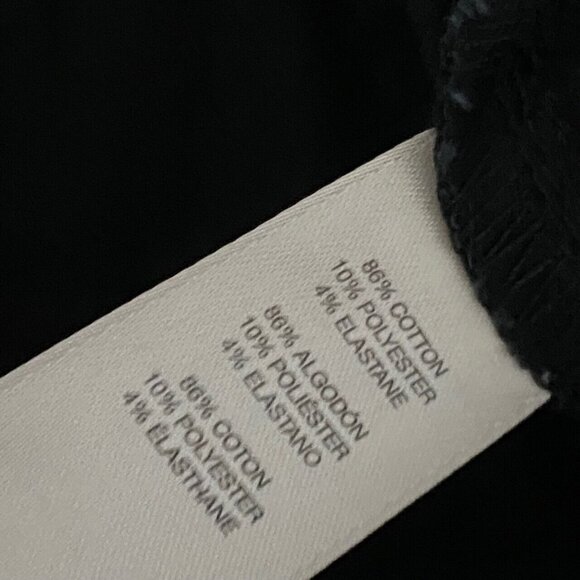 Chicos Slim Leg Ankle Pants Womens 1 US 8 Black Cotton Blend - Picture 7 of 9